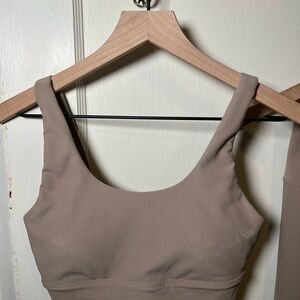 Til You Collapse Taupe Ribbed Bralette